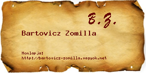 Bartovicz Zomilla névjegykártya